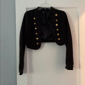 Short black military style jacket